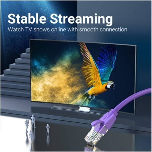 Cable de Red Gigabit RJ45 Cat.6 UTP - 2m - Morado - Alta Velocidad