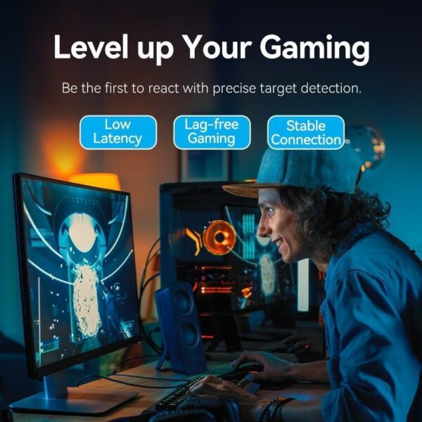 Cable Ethernet Cat8 5m RJ45 - 40Gbps - Ideal para Gaming y Redes de Alta Velocidad