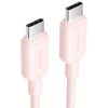 Cable USB-C a USB-C Rosa 3A 60W - 1m - Alta Velocidad 480Mbps