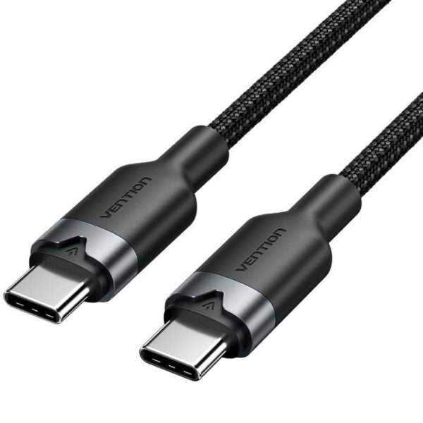 art_ven-cab20trdbh_1-1 Cable USB-C a USB-C 2.0 Vention 2m - 60W, 3A, 480Mbps - Negro