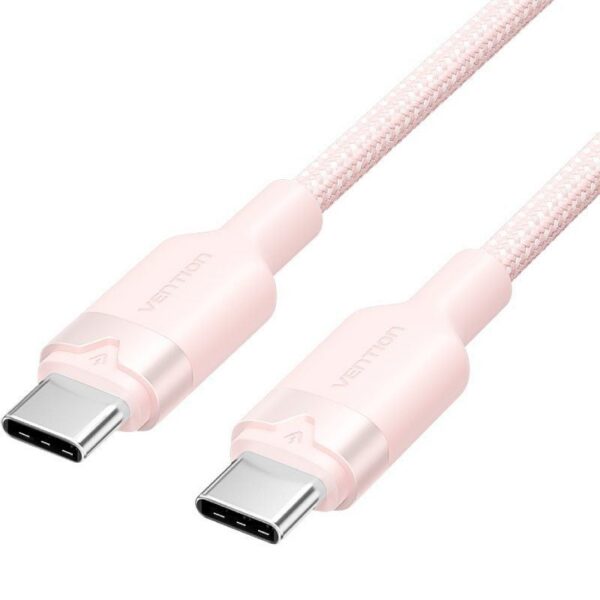 art_ven-cab20trdpf_1-1 Cable USB-C a USB-C 3A 60W - Rosa - 1m - Alta Velocidad 480Mbps