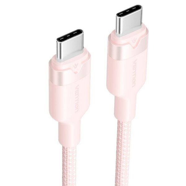 art_ven-cab20trdpf_2 Cable USB-C a USB-C 3A 60W - Rosa - 1m - Alta Velocidad 480Mbps