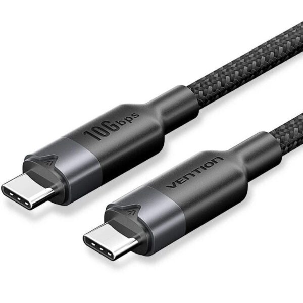 art_ven-cab20trgbh_1 Cable USB 3.2 Tipo-C Vention TRGBH - 2m, 100W, 10Gbps - Negro