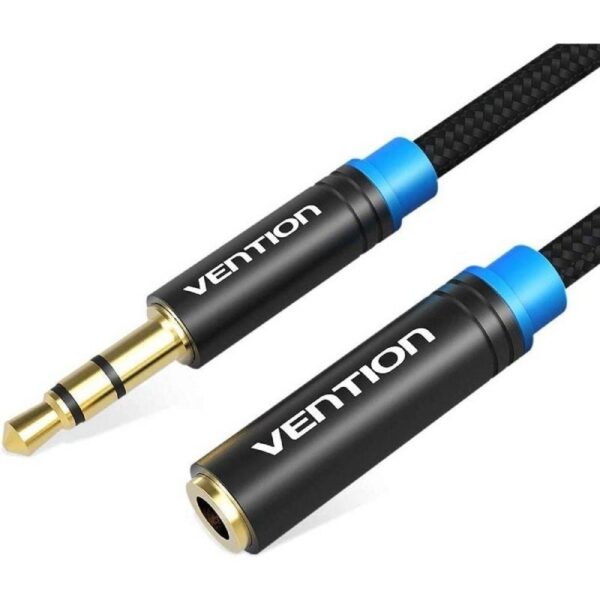 Cable Estéreo Vention VAB-B06-B300-M - 3m Negro - Jack 3.5 Macho a Hembra