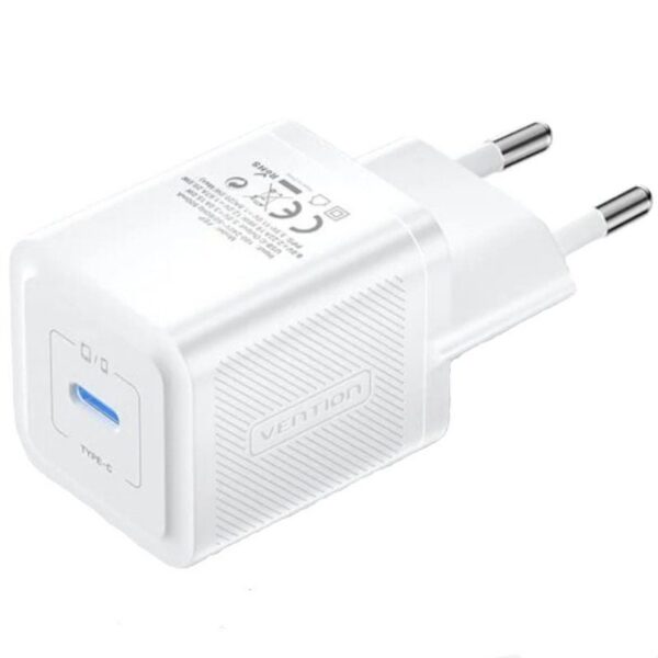 art_ven-carga20fepw0-eu_1-1 Cargador GaN Vention 20W USB-C - Blanco - 1 Puerto