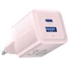 art_ven-carga20feqp0-eu_1-1 Cargador de Pared GaN Vention 30W - 2 Puertos USB (C + A) - Rosa