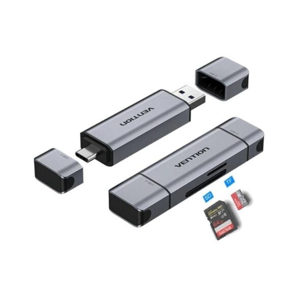 Lector de Tarjetas USB 3.0 y Tipo-C Vention CLKB0 - Alta Velocidad 5Gbps