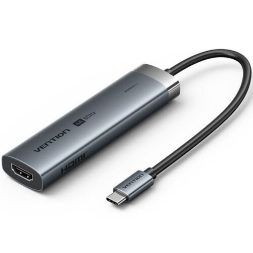 Docking USB-C Vention TGMHB: 5 Puertos (3xUSB, 1xHDMI 4K, 1xUSB-C PD) - Expansión Ultra Rápida