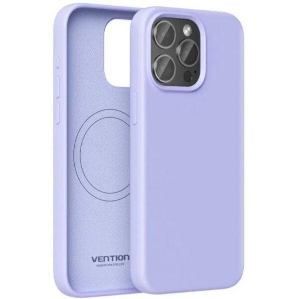 art_ven-funda20kuev0-10_1-1 Funda Silicona con Magsafe Vention KUEV0-10/ Compatible con iPhone 14/ Morada