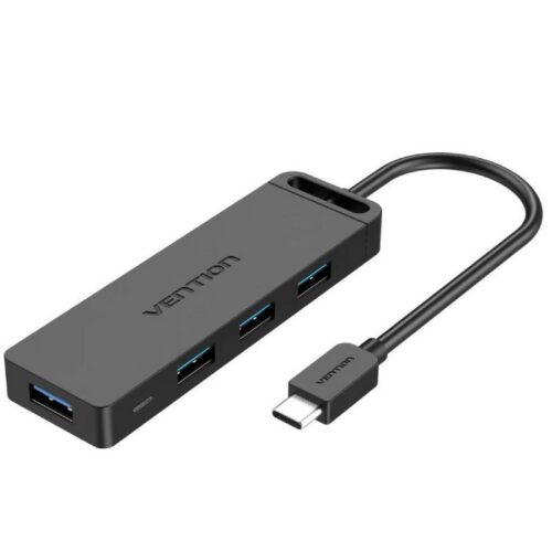 art_ven-hub20tgkbf_1-1 Hub USB Tipo-C Vention TGKBF - 4xUSB + 1xMicroUSB PD - 1m