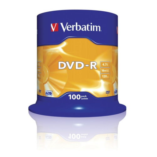 art_verb-dvd-r204.7gb20100u_1-1 DVD-R Verbatim Advanced AZO 16X - 100 Unidades en Spindle