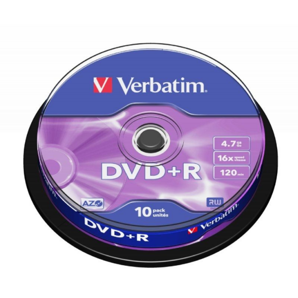 DVD+R Verbatim Advanced AZO 16X - 10 Unidades en Pack