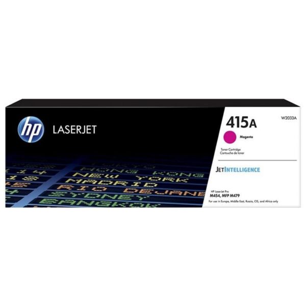 Tóner Original HP 415A Magenta - 2100 Páginas - Compatible con Impresoras HP