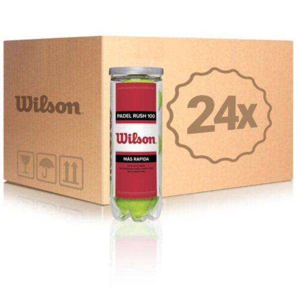 Bolas de Pádel Wilson Rush 100 - 24 Packs de 3 Unidades (72 Pelotas)