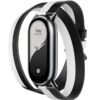art_xia-correa20band20820d20wrap_2 Correa de Cuero Doble Vuelta para Xiaomi Mi Band 8 - Blanco y Negro