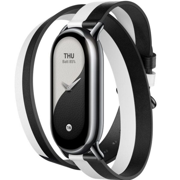 art_xia-correa20band20820d20wrap_2 Correa de Cuero Doble Vuelta para Xiaomi Mi Band 8 - Blanco y Negro