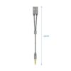 Cable Estéreo Aisens A128-0415/ Jack 3.5 Macho - 2x Jack 3.5 Hembra/ 25cm/ Gris