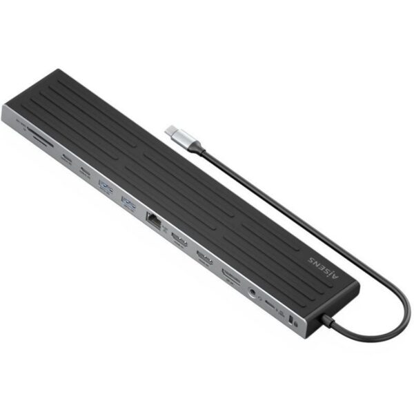 art_ais-hub20asuc-13p042-gr_1 Hub USB Tipo-C Aisens ASUC-13P042-GR/ 2xUSB Tipo-C/ 1xUSB Tipo-C PD/ 2xUSB/ 2xHDMI/ 1xDisplayPort/ 1xLector de Tarjetas/ 1xJack 3.5mm/ 1xRJ45/ Gris