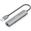 Hub USB Aisens ASUC-4P034-GR/ 3xUSB/ 1xRJ45/ Gris