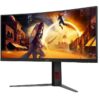 Monitor Gaming Ultraparonámico Curvo AOC CU34G4 34"/ WQHD/ 1ms/ 180Hz/ VA/ Regulable en altura/ Negro
