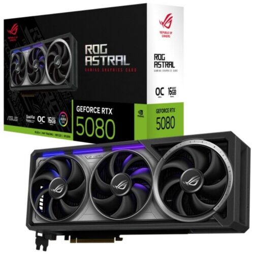 Tarjeta Gráfica ASUS ROG Astral RTX 5080 16GB GDDR7 - Rendimiento Épico para Gaming