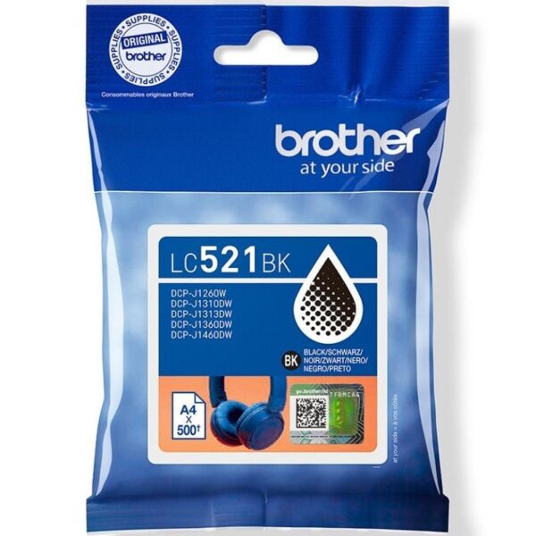 art_bro-c20lc521bk_1 Cartucho de Tinta Original Brother LC521BK/ Negro