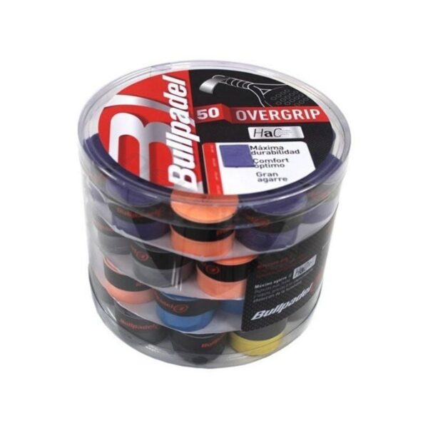 Bullpadel Overgrip Cubo Multicolor - 50 Unidades para Mejor Agarre