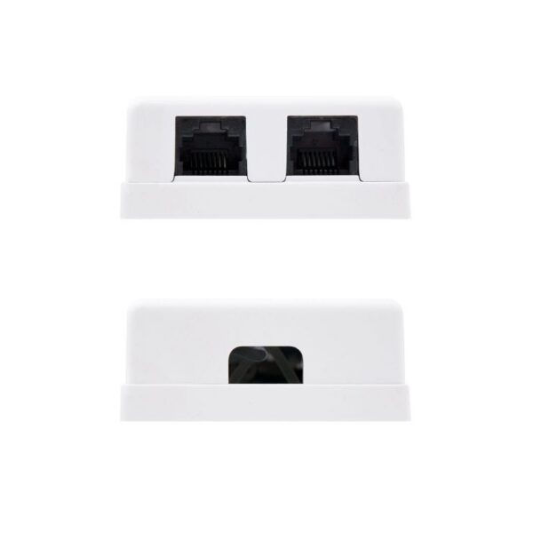 Roseta de Superficie Nanocable Cat.6 - 2 Tomas RJ45