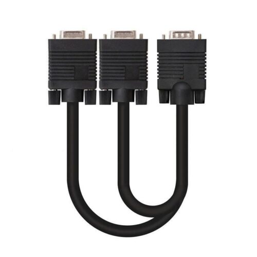 Cable Duplicador VGA Nanocable 45cm - 1x Macho a 2x Hembra