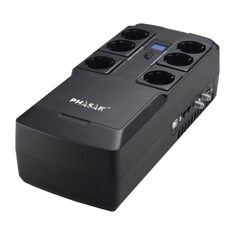 SAI Phasak Kryptos 800VA - Protección Completa para tus Dispositivos