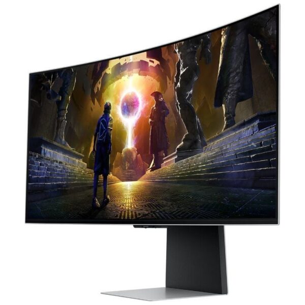 Smart Monitor Gaming Ultrapanorámico Curvo Samsung G8 Odyssey OLED S34DG850SU 34"/ WQHD/ 0.03ms/ 175Hz/ Multimedia/ Regulable en Altura/ Plata
