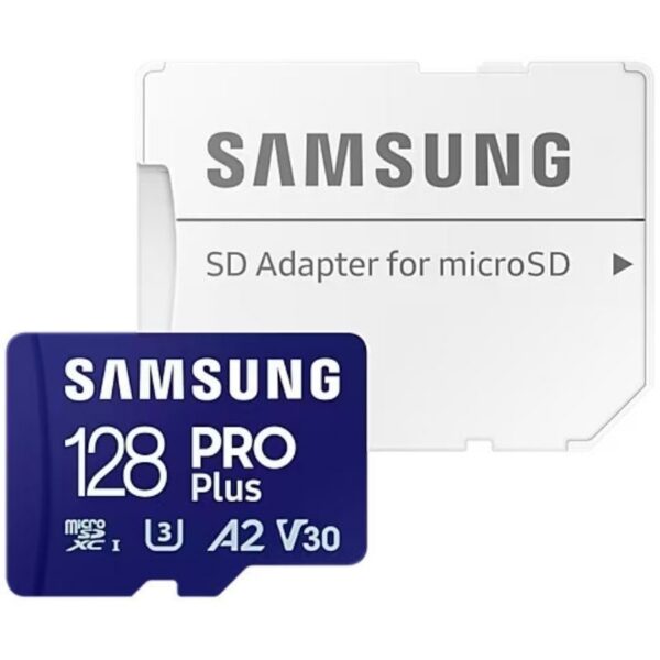 Tarjeta MicroSD Samsung PRO Plus 128GB - 180MB/s - 4K UHD - Clase 10