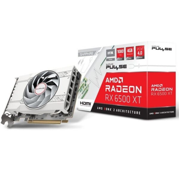 Tarjeta Gráfica Sapphire PULSE Radeon RX 6500 XT 4GB GDDR6 - Potencia 1080p