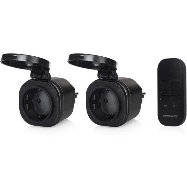 Set de 2 Mini Enchufes Inteligentes para Exterior - Control Remoto y Compatible con Alexa