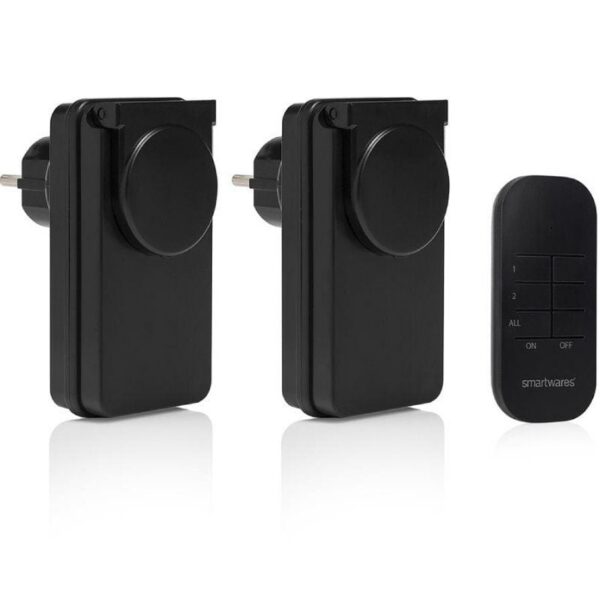 art_smw-sh20sh4-99654_1 Smartwares SH4-99654 - Set de 2 Interruptores Exterior con Mando a Distancia