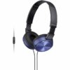 Auriculares Sony MDR-ZX310APL con Micrófono, Jack 3.5mm, Color Azul