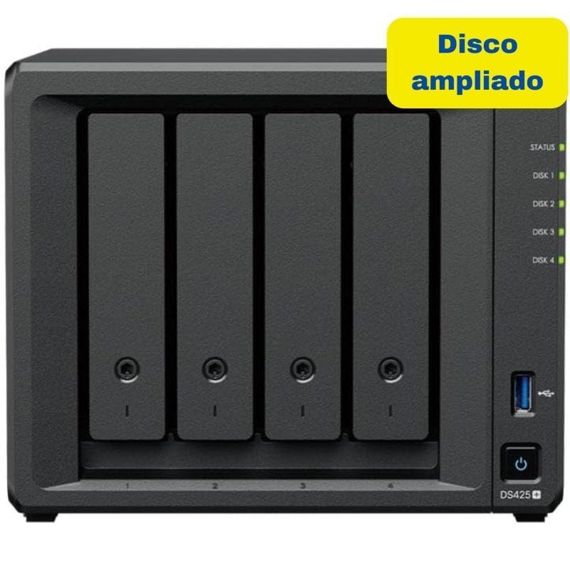 Synology DiskStation DS425+ 4 Bahías - 8TB - 2.5GbE - Almacenamiento Rápido y Seguro