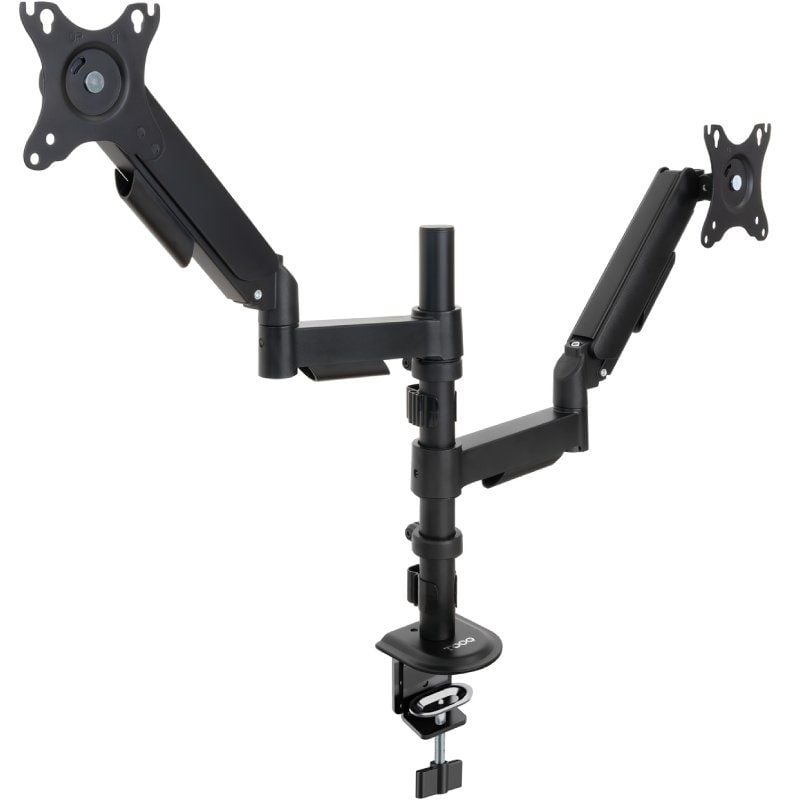 Soporte de Mesa para 2 Monitores TooQ DB1533TNR-B - Giratorio, Inclinable y Ajustable