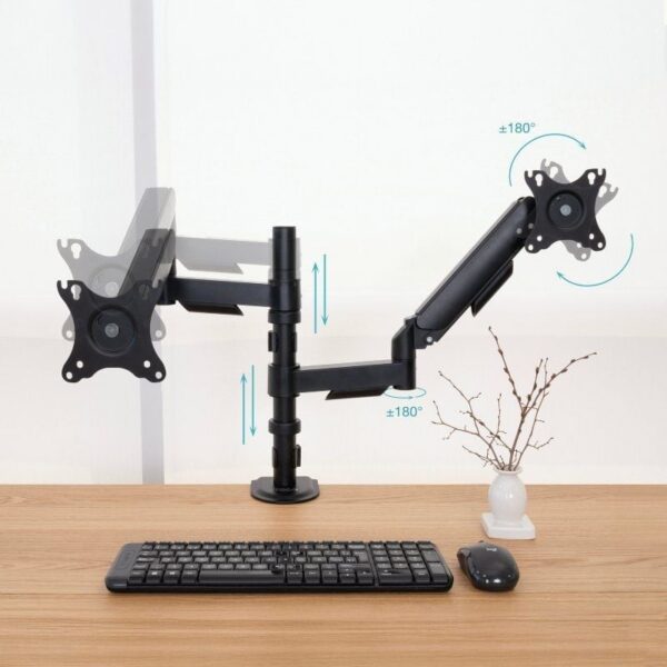 art_too-soporte20db1533tnr-b_2 Soporte de Mesa para 2 Monitores TooQ DB1533TNR-B - Giratorio, Inclinable y Ajustable