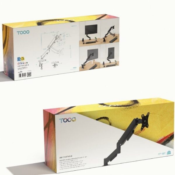 art_too-soporte20db1733tnr-b_2 Soporte de Mesa para Monitor TooQ DB1733TNR-B/ Giratorio/ Inclinable/ hasta 9kg
