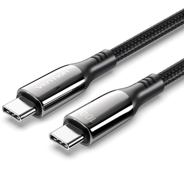art_ven-cab20ctkbh_1 Cable USB 2.0 Tipo-C 5A 100W Vention CTKBH/ USB Tipo-C Macho - USB Tipo-C Macho/ Hasta 100W/ 480Mbps/ 2m/ Negro