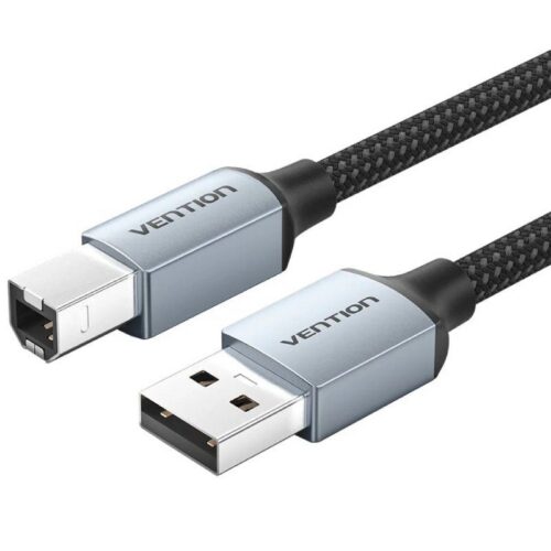art_ven-cab20ctthk_1 Cable USB 2.0 Impresora Vention CTTHG/ USB Tipo-B Macho - USB Macho/ 480Mbps/ 8m/ Gris