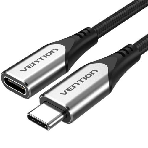 Cable Alargador USB-C 3.1 Vention - 60W, 5Gbps, 1m - Gris