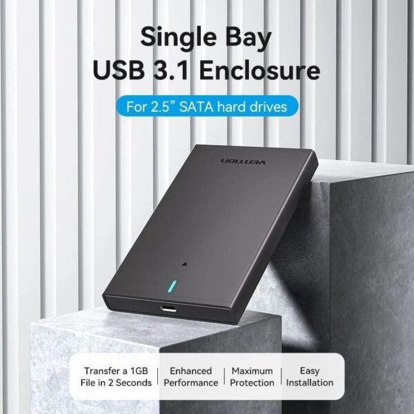 art_ven-caja20kpbb0_2 Caja Externa para Disco Duro de 2.5" Vention KPBB0/ USB 3.1/ Sin tornillos