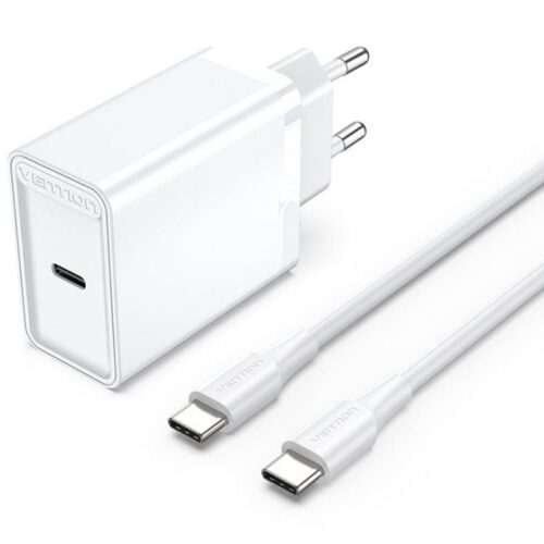 Cargador de Pared USB-C 25W Vention - Carga Rápida y Segura