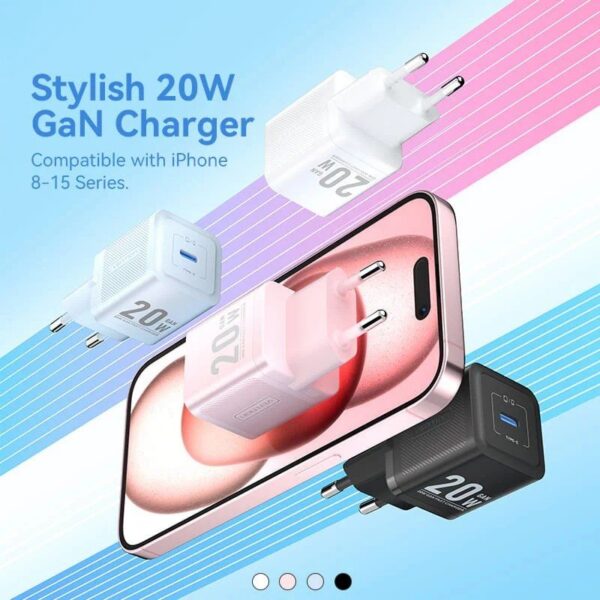 art_ven-carga20fepp0-eu_2 Cargador de Pared GaN Vention 20W USB-C - Rosa - 1 Puerto