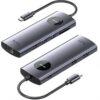 Docking USB Tipo-C Vention TQVHB/ 2xHDMI 4K/ 3xUSB/ 1xRJ45/ 1xLector de Tarjetas/ 1xUSB Tipo-C PD/ Gris