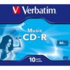 CD-R Verbatim Música 80 Minutos - 16X - 10 Unidades