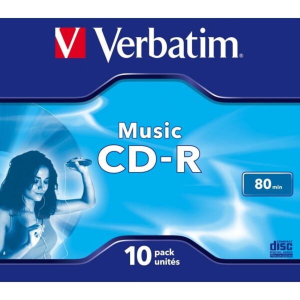 CD-R Verbatim Música 80 Minutos - 16X - 10 Unidades