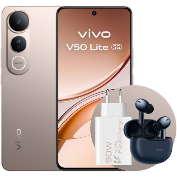 Smartphone Vivo V50 Lite 8GB/ 256GB/ 6.77"/ 5G/ Oro Titanio